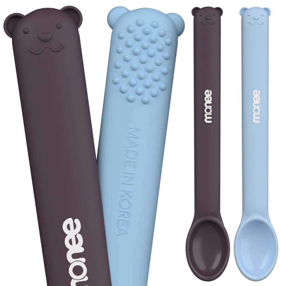 MONEE 4 Baby Silicone Spoons in perfect condition - Picture 3 of 6